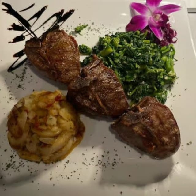 Grilled Lamb Porter House.