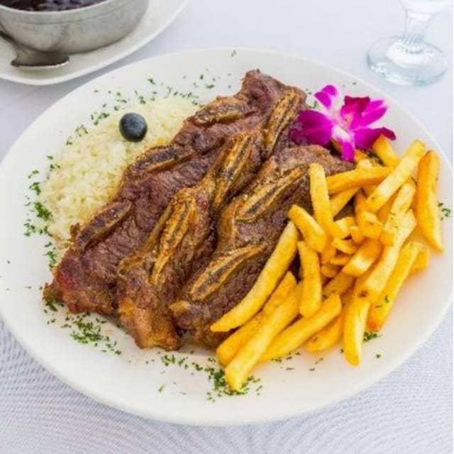 Whole BBQ Beef Ribs (Short Ribs) Rice & French Fries.